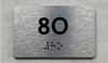 APT# 8O SILVER Safety Sign