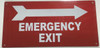 EMERGENCY EXIT RIGHT Signage