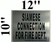 SIGNAGE SIAMESE CONNECTION FOR FIRE DEPARTMENT