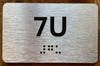 Apartment Number 7U Ada Sign