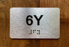 Apartment Number 6Y Ada Sign