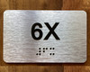Apartment number 6X Safety Sign