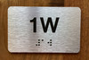 Apartment Number 1W Ada Sign