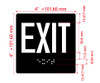 Exit Level Sign Elevator Jamb Plate Braille Sign
