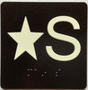 Star S Sign with Raised Letters Sign