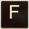 F Sign with Raised Letters Sign