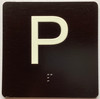P Sign with Raised Letters Sign