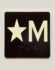 Star M Sign with Raised Letters Hpd Sign