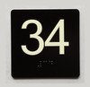 34 Sign with Raised Letters Compliance Sign
