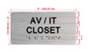 Av / It Room Sign with Raised Letters Hpd Sign