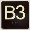 B3 Sign Elevator Jamb Plate Compliance Sign