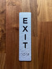 Exit With Sign with Raised Letters Compliance Sign