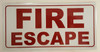 SIGN FIRE ESCAPE