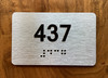 Apartment number 437 Safety Sign