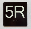 5R Elevator Jamb Plate Ada Sign