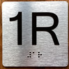 1R Elevator Jamb Plate Sign