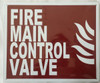 FIRE MAIN CONTROL VALVE  Compliance sign