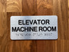 Elevator Machine Room Compliance Sign