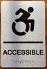 Accessible With Sign with Raised Letters Sign
