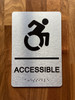 Accessible With Sign with Raised Letters Safety Sign