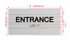 Entrance With Sign with Raised Letters Ada Sign
