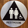 Restroom Accessible With Sign with Raised Letters Sign