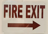 FIRE EXIT RIGHT  BUILDING SIGNAGE