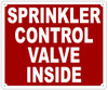 SPRINKLER CONTROL VALVE INSIDE Sign