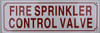 SIGN FIRE SPRINKLER CONTROL VALVE