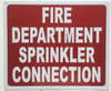 SIGN FIRE DEPARTMENT SPRINKLER CONNECTION