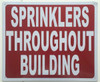 SPRINKLERS THROUGHOUT BUILDING HPD SIGN