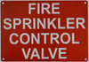 FIRE SPRINKLER CONTROL VALVE     Compliance sign