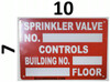 SPRINKLER VALVE REGISTRATION NUMBER