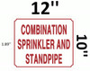 BUILDING SIGNAGE SPRINKLER AND STANDPIPE COMBINATION