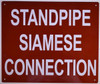 STANDPIPE SIAMESE CONNECTION   BUILDING SIGN