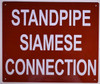 STANDPIPE SIAMESE CONNECTION   Compliance sign
