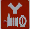 STANDPIPE CONNECTION SYMBOL  Compliance sign