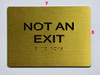 Braille sign Not AN EXIT Sign -Tactile Signs Tactile Signs