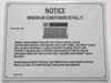 DOB AIR CONDITION NOTICE SIGN