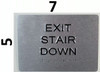 EXIT STAIR DOWN SIGN  Tactile Signs   Braille sign