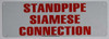 BUILDING SIGNAGE STANDPIPE SIAMESE CONNECTION