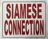 SIAMESE CONNECTION   Compliance sign