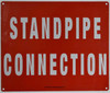 STANDPIPE CONNECTION   BUILDING SIGN