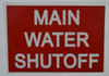 MAIN WATER SHUT-OFF HPD SIGN