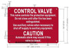 SIGNAGE FIRE PROTECTION EQUIPMENT CONTROL VALVE