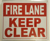 SIGN FIRE LANE KEEP CLEAR