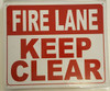 FIRE LANE KEEP CLEAR   BUILDING SIGN