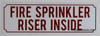 FIRE SPRINKLER RISER INSIDE Signage