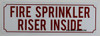 FIRE SPRINKLER RISER INSIDE  BUILDING SIGN