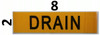 BUILDING SIGNAGE DRAIN  (STICKER) (Yellow)